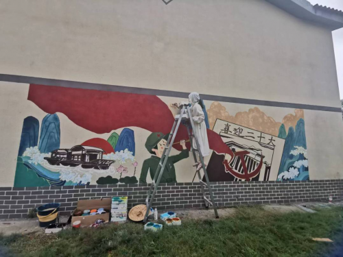 beat365英国官网网站建筑学院开展暑期“三下乡” ，乡村文化墙调研及优化提升设计活动